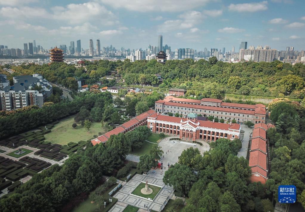 位于湖北省武汉市武昌区的辛亥革命武昌起义纪念馆(9月29日摄,无人机照片)。